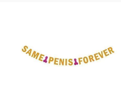 Decoración despedida de soltera "el mismo Pene por Siempre"-0