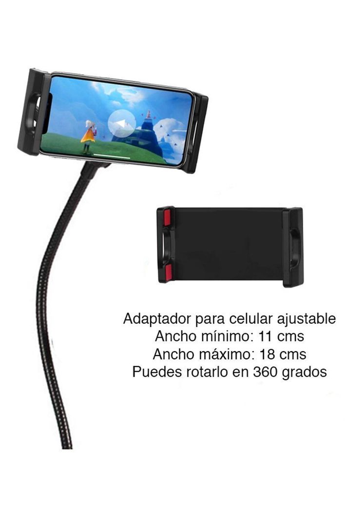 Atril soporte micrófono celular mesa escritorio led antipop araña NB-36C-4
