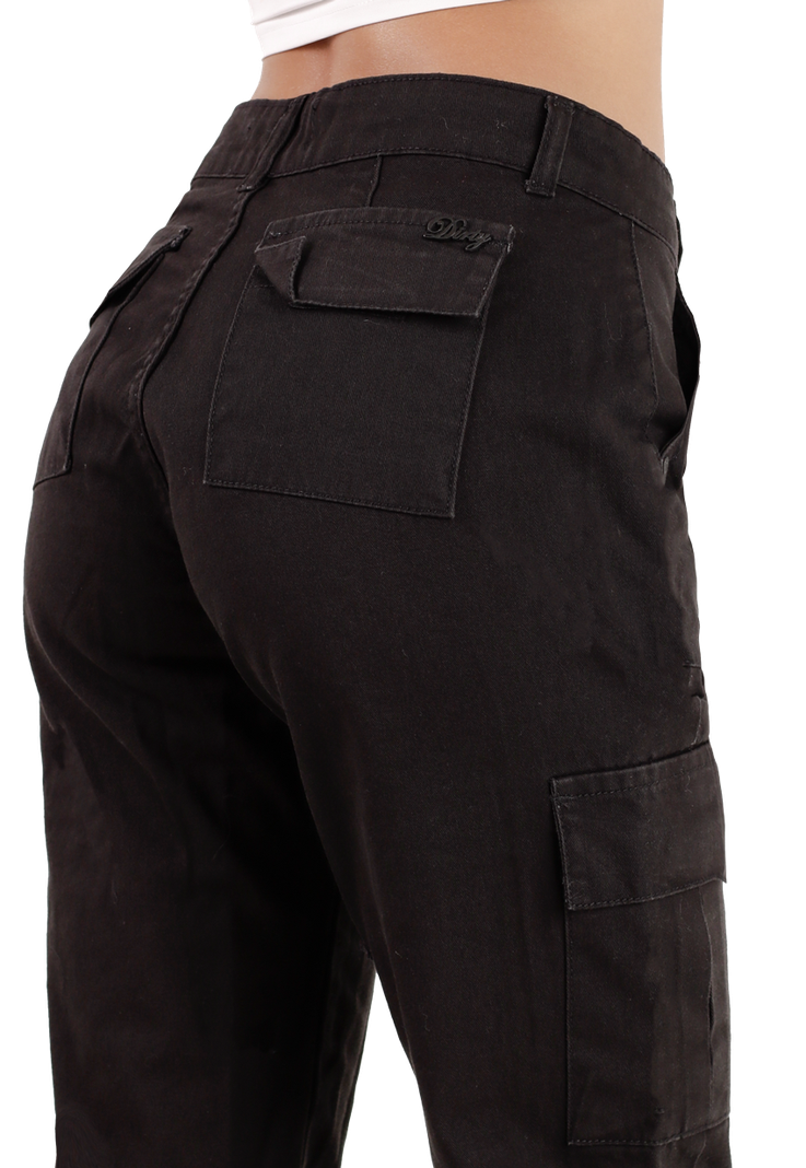 JEANS CARGO NEGRO LISO JE2368N-2