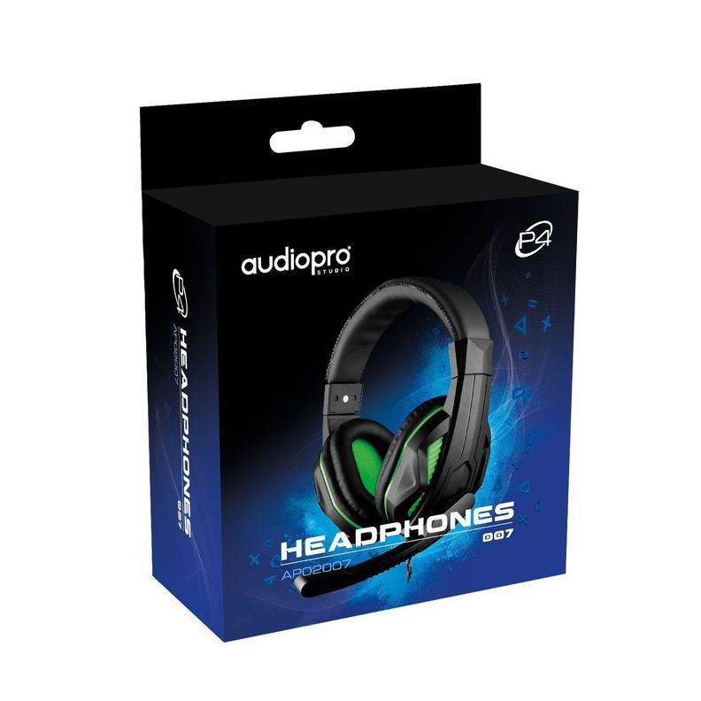 Audífono Gamer Para PS4 Xbox PC Con Microfono Verde Audiopro-4