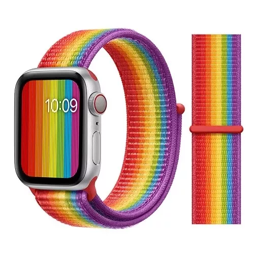 Correa Nylon Compatible Iwatch Apple Watch Arcoiris 38-40-41-MM-1