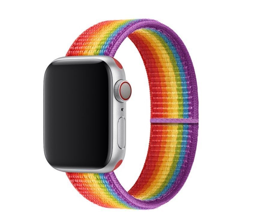 Correa Nylon Compatible Iwatch Apple Watch Arcoiris 38-40-41-MM-0