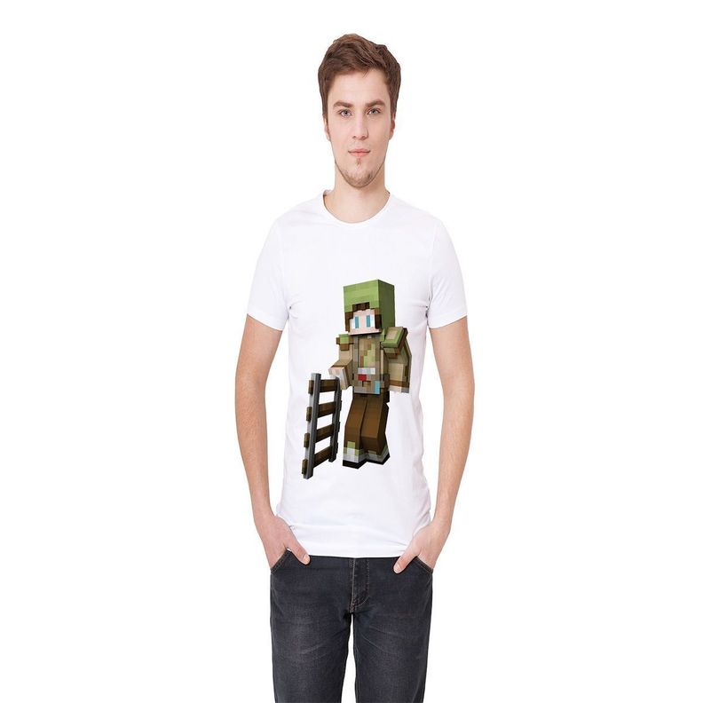 Polera Manga Corta Infantil Minecraft D7-0