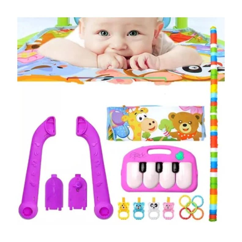 Juguete Gimnasio Musical Con Accesorios Infantil Rosado-1