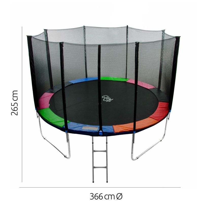 Cama Elástica 12ft 3,66mt Malla + Escalera-1