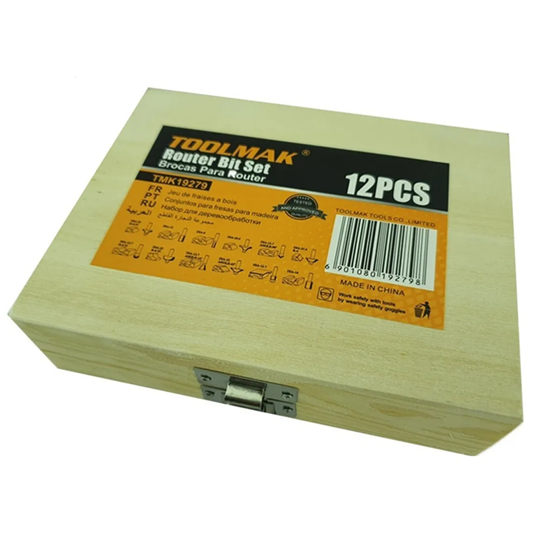 Set Juego De Fresas 12 Piezas 1/4 Tupi Router Tmk-3