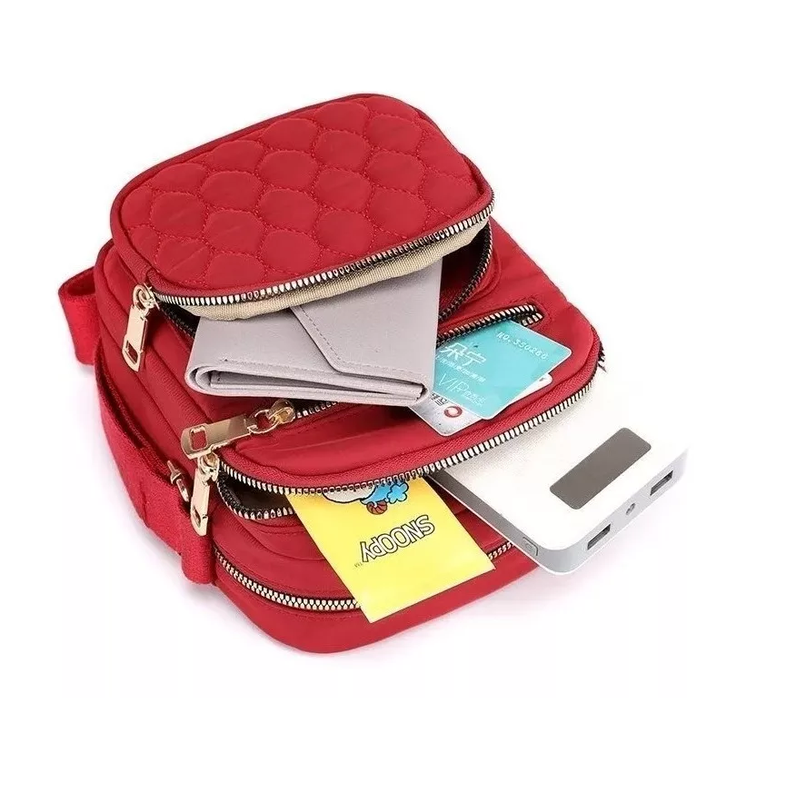 Bolso Bandolera Crossbody Elegante Rojo-3
