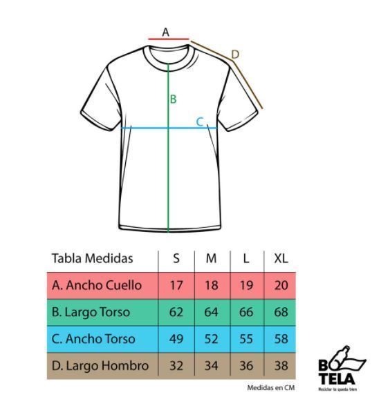 Polera Blanca Sustentable Hombre manga corta-3