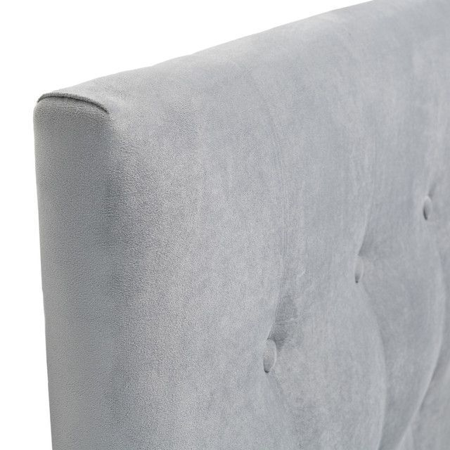 Respaldo Sevilla Con Patas Felpa King Gris-1
