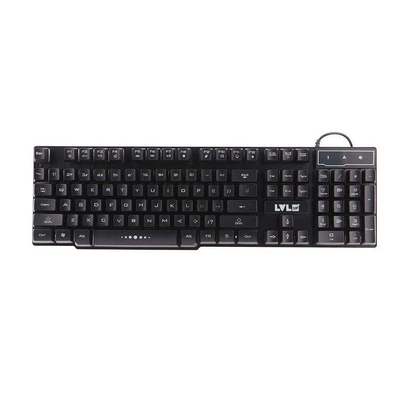 TECLADO GAMING LEVEL UP RAINBOW LIGHT UP 18"-1