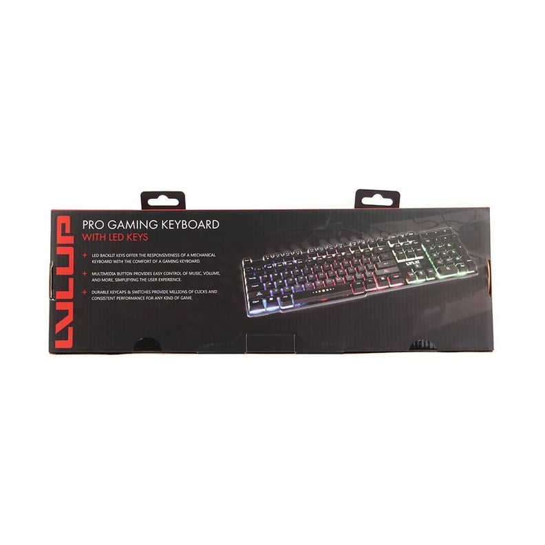 TECLADO GAMING LEVEL UP RAINBOW LIGHT UP 18"-2