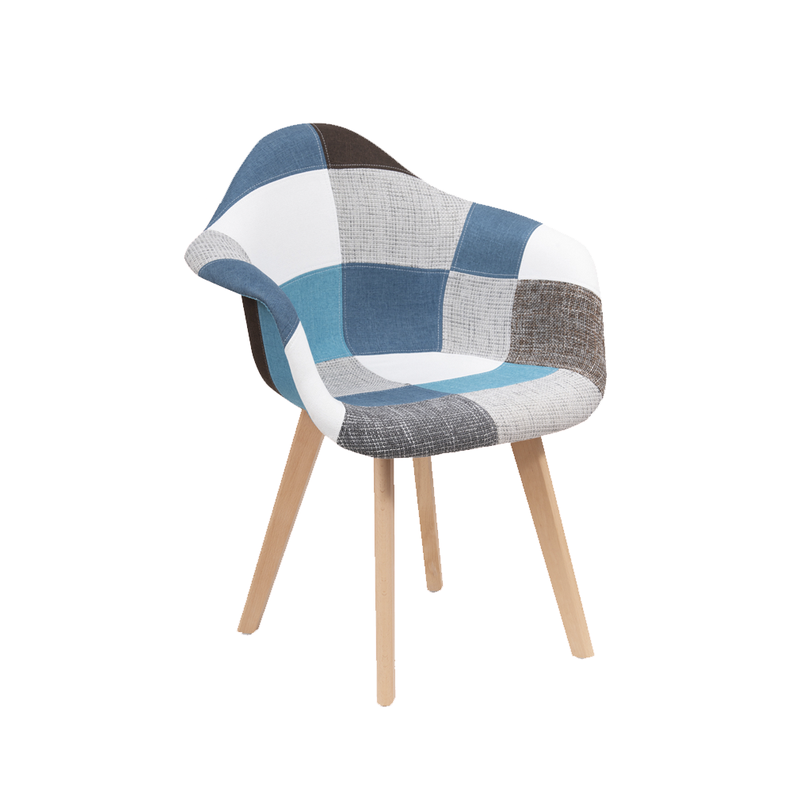 Sitial Poltrona Eames Patchwork Azul