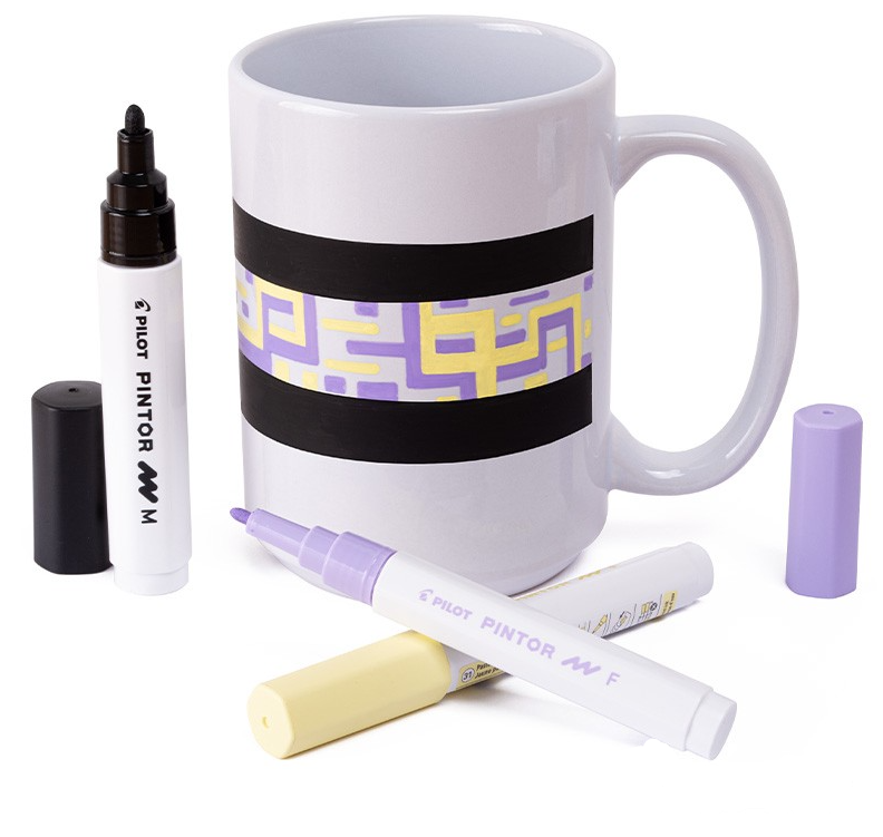 Set Tazon 450ml + 3 Marcadores Pintor Medio Colores-0