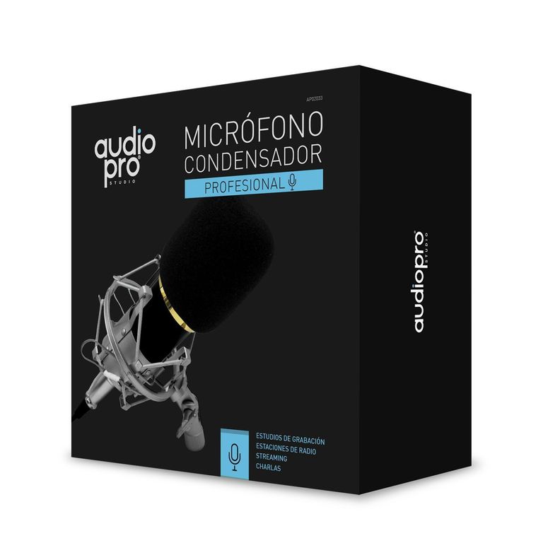 Micrófono Condensador Profesional Home Studio Audiopro-1