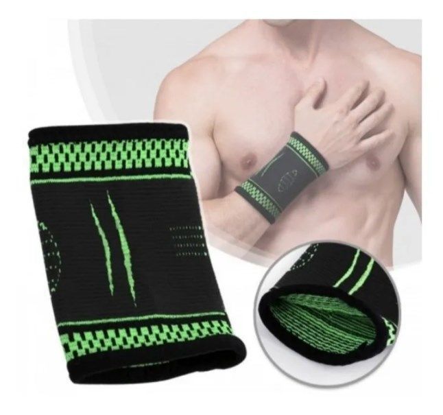 Muñequera Deportiva Protección Muñeca Refuerzo Elástico Mano-3