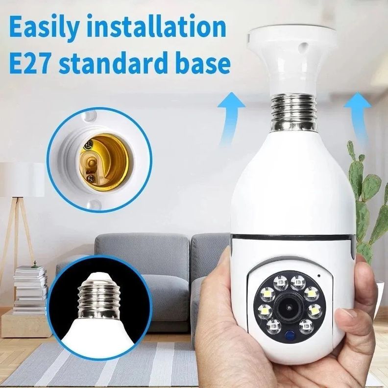 Camara De Seguridad IP Ampolleta WIFI PTZ360°-5