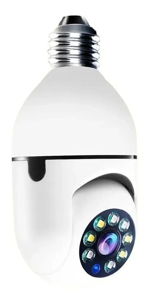 Camara De Seguridad IP Ampolleta WIFI PTZ360°-0