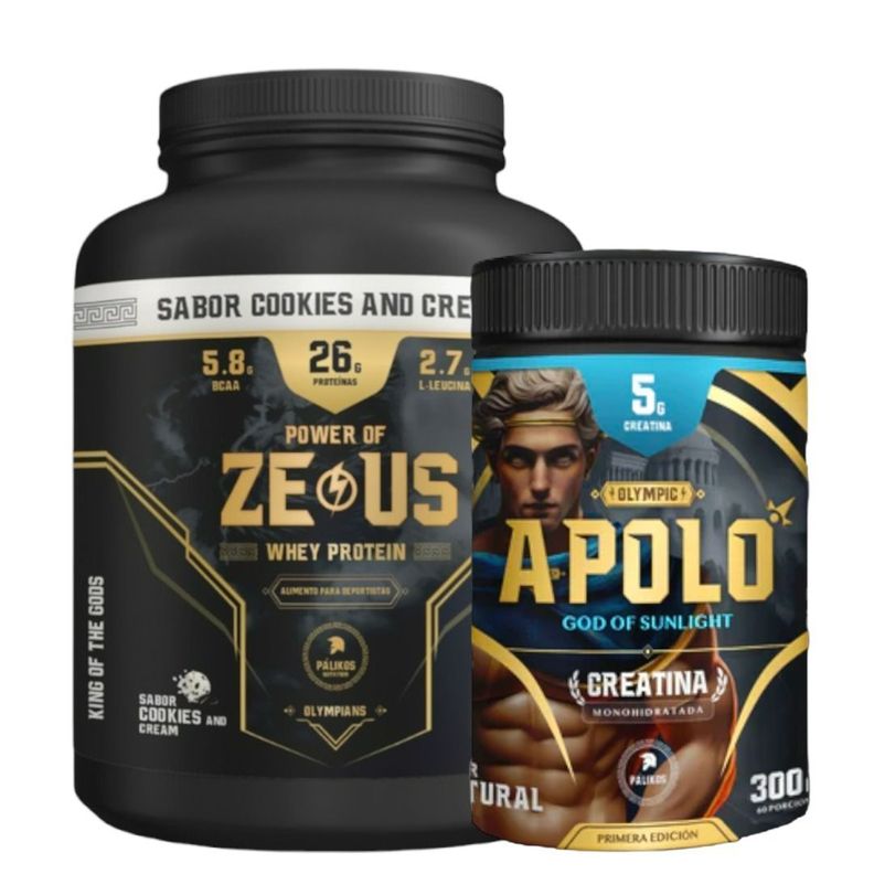 Pack proteína whey 2kg Cookies+ creatina 60sv