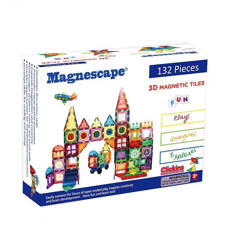 Juguete Bloques Magnéticos Didácticos Magnescape Set 132 Piezas-3