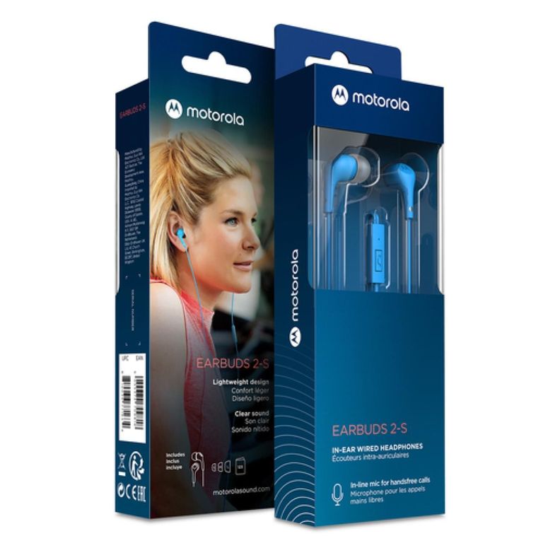 Audifono Manos Libres Jack 3.5 Azul Earbuds 2 Motorola-1