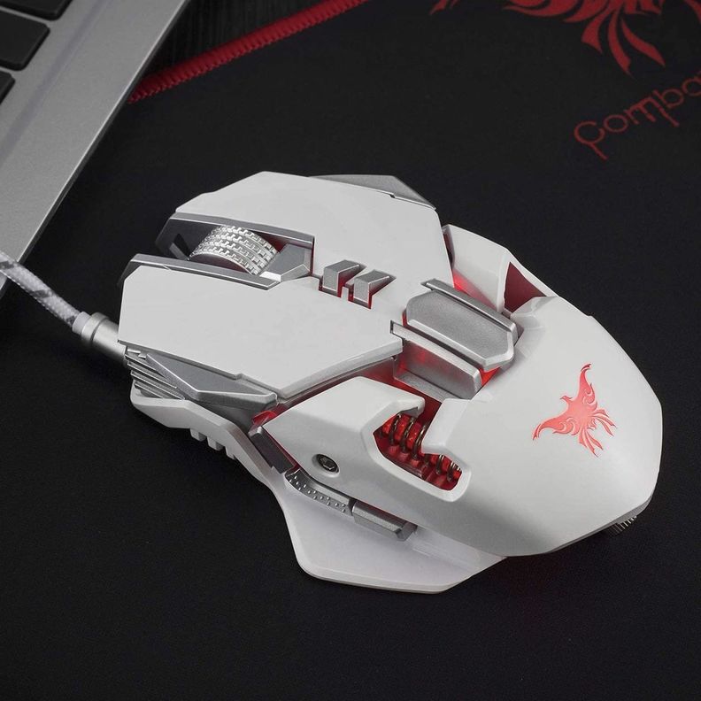 Mouse Gamer Profesional CW 50 Combatwing White-5