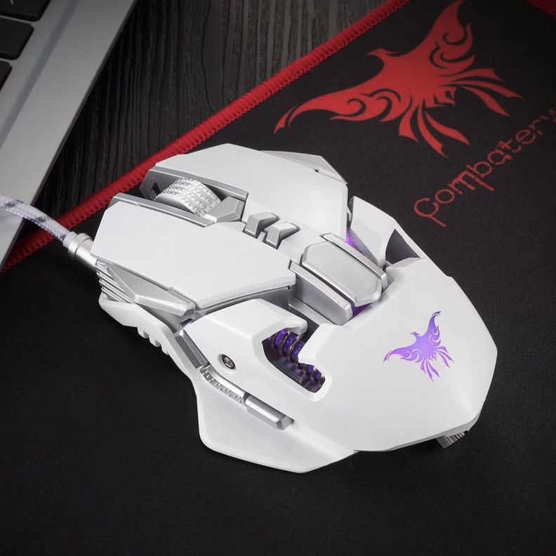 Mouse Gamer Profesional CW 50 Combatwing White-4