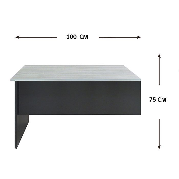 EXTENSION ESCRITORIO 100 LAT100 MAPLE con GRIS (100 x 50 x 75 cm)-2