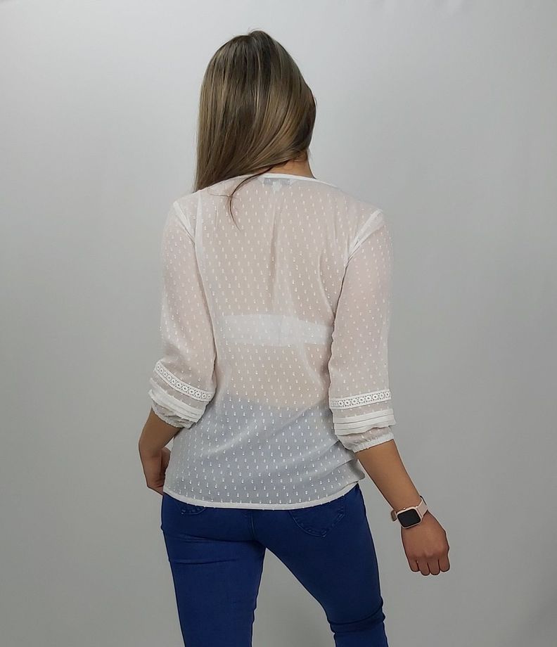 Bluson chiffon aplic. Crochet-2
