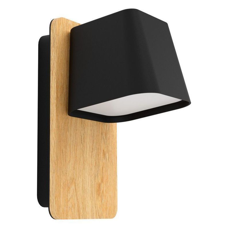 APLIQUE DE PARED RUSCIO NEGRO MADERA E27 1X40W COD.390009-0