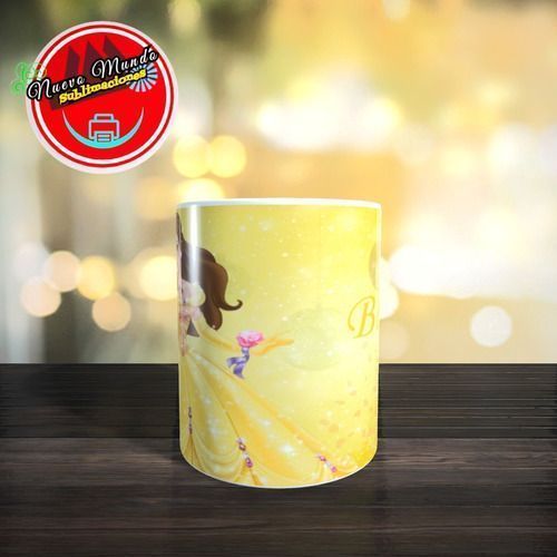 Taza Blanca De Princesa Bella-1