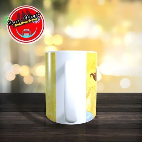 Taza Blanca De Princesa Bella-3