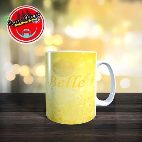 Taza Blanca De Princesa Bella-2