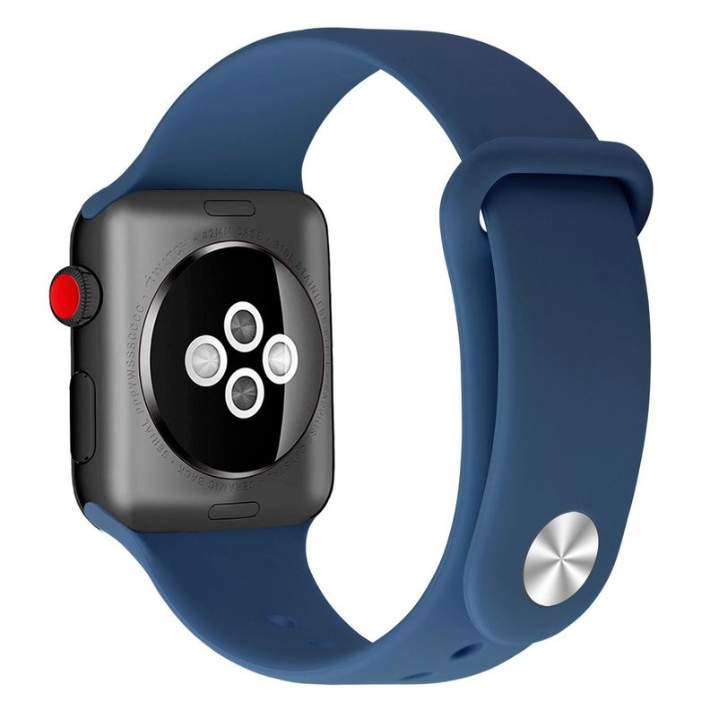 Correa Boton Compatible Iwatch Apple Watch Azul Marino 42-44-45MM-0