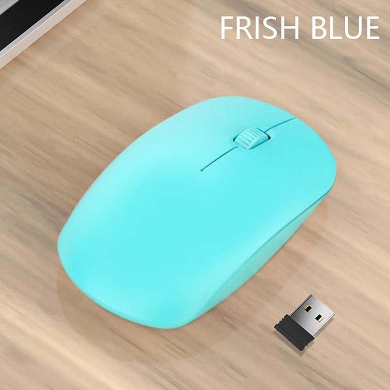 Mouse Ratón Inalámbrico Recargable Bluetooth Dual 24G Celeste-1