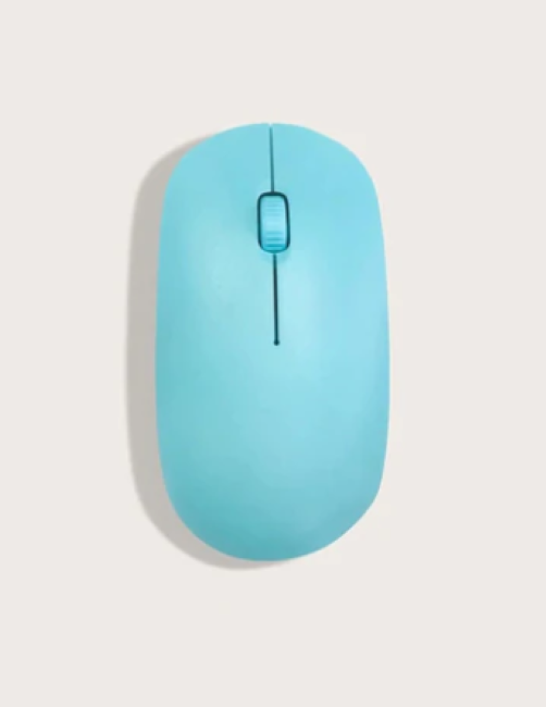 Mouse Ratón Inalámbrico Recargable Bluetooth Dual 24G Celeste-0