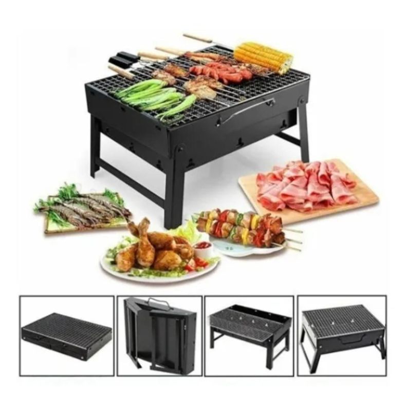Mini Parrilla De Mesa Plegable Portatil Bbq Asado Parrillera-2