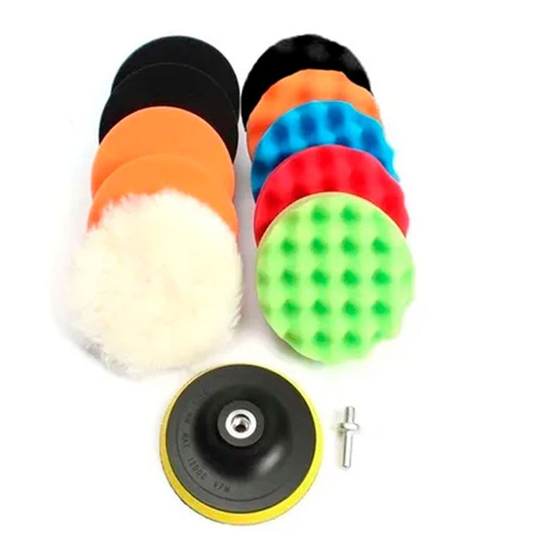 Kit De 10 Piezas Pulir Esponjas Almohadillas Para Auto-0