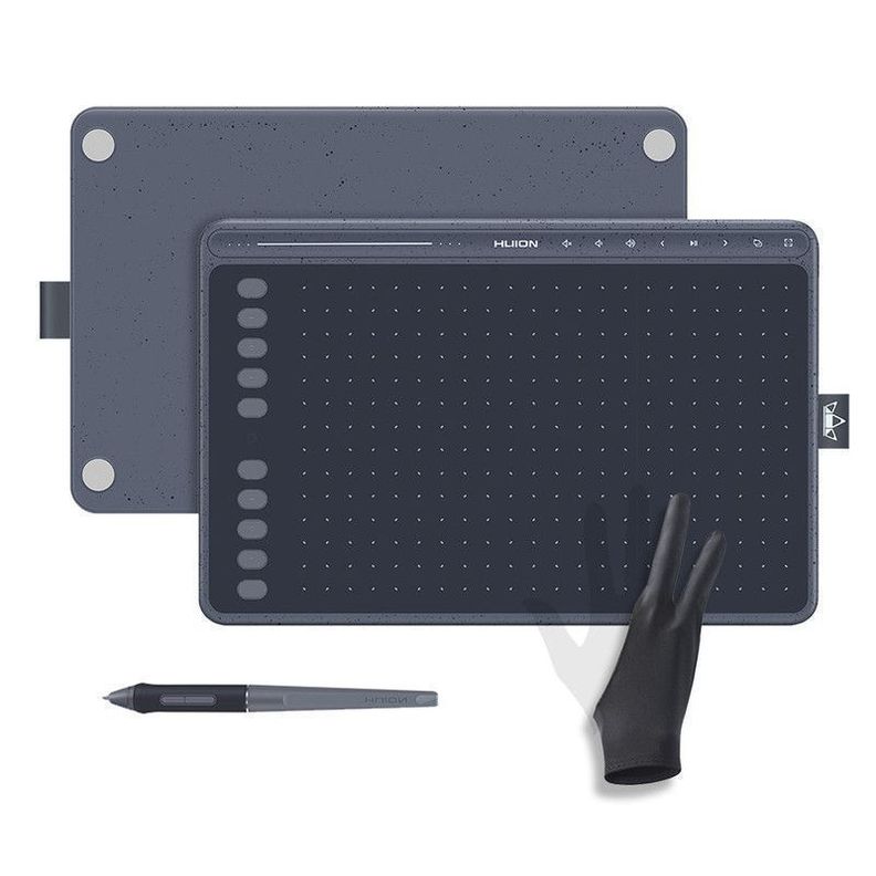 Tableta Digitalizadora Huion HS611 Grey Guante-0