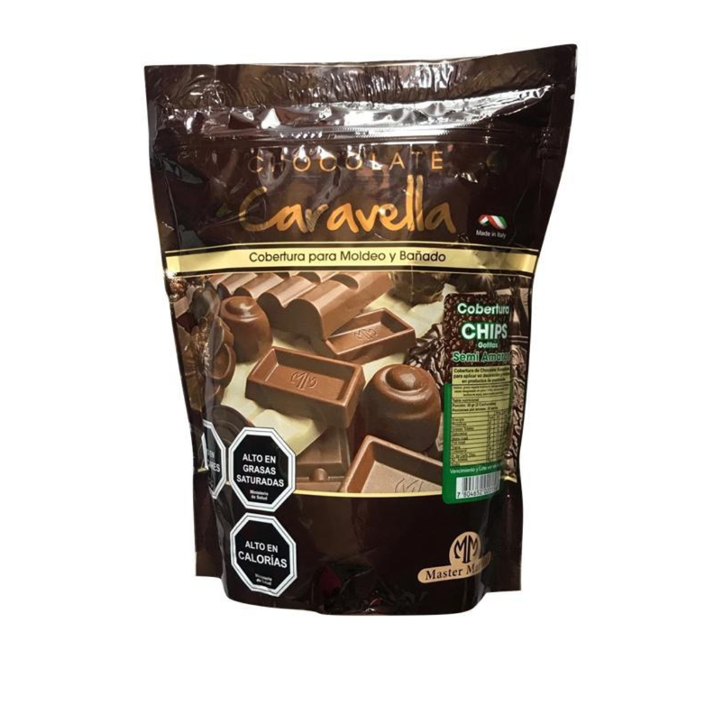 Cobertura Chocolate Caravella 1 Kg Chips-0