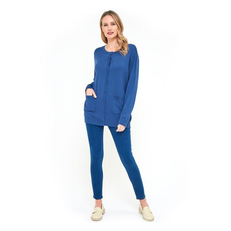 Sweater Abierto Largo Mujer Casual-3