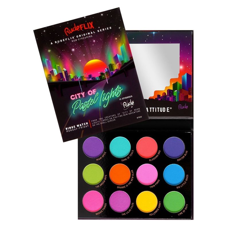 Pack 2 Paletas De Sombras "City Of Pastel Lights" + “City Of Dreamy Lights” Rude Cosmetics-1