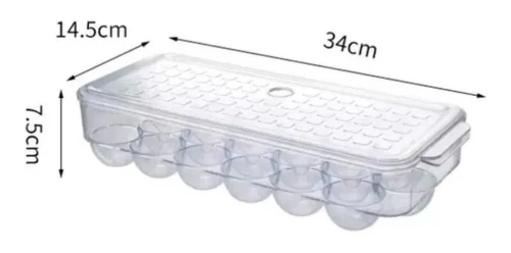 Organizador Plástico Almacenador Transparente 12 Huevos-3