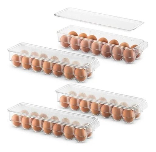 Organizador Plástico Almacenador Transparente 12 Huevos-1
