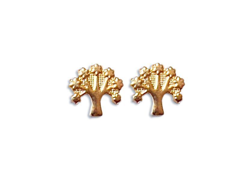 Aros Árbol De La Vida Enchapado Oro 18K-1