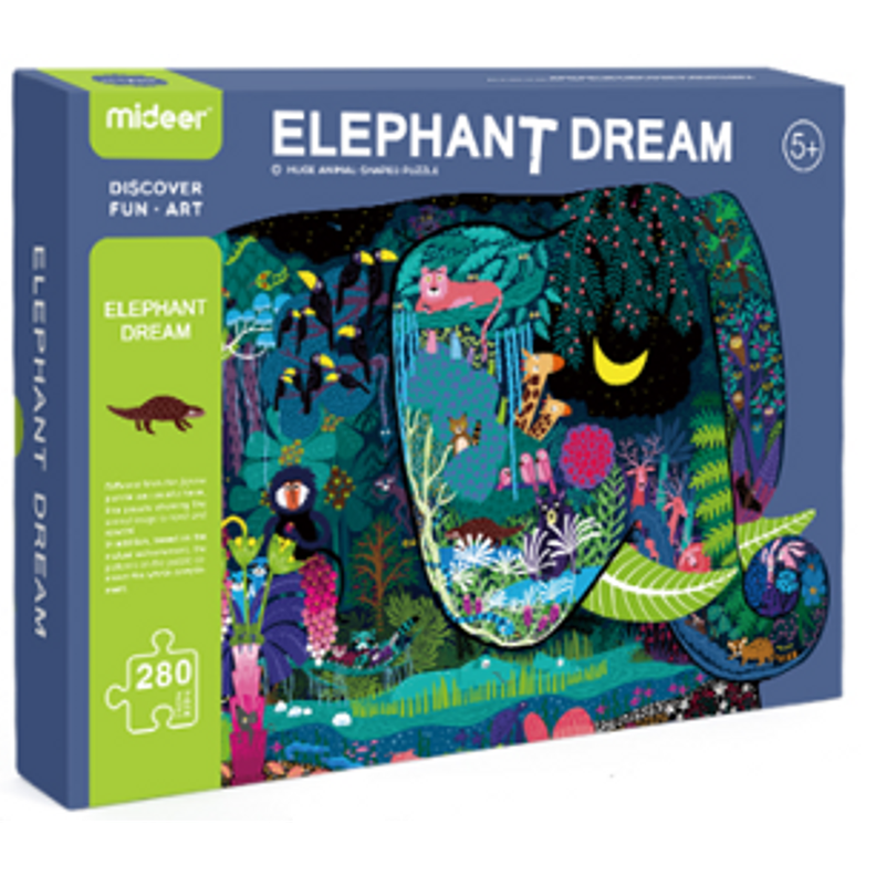 PUZZLE 280PCS CON FORMA, SUEÑO DE ELEFANTE-3