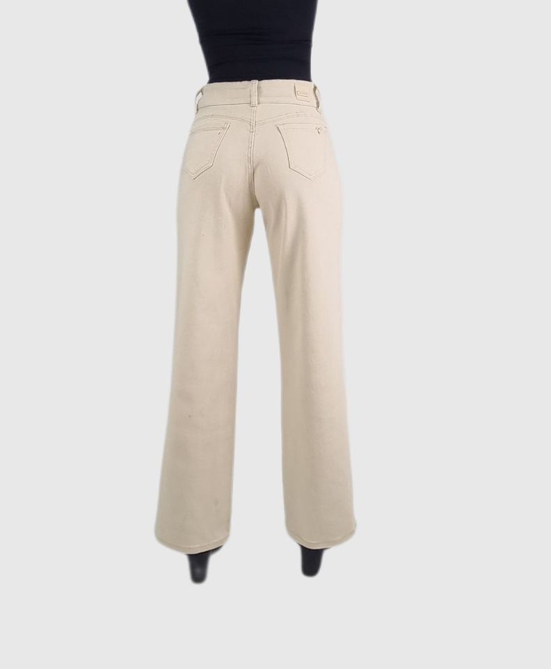 Jeans wide leg beige-3