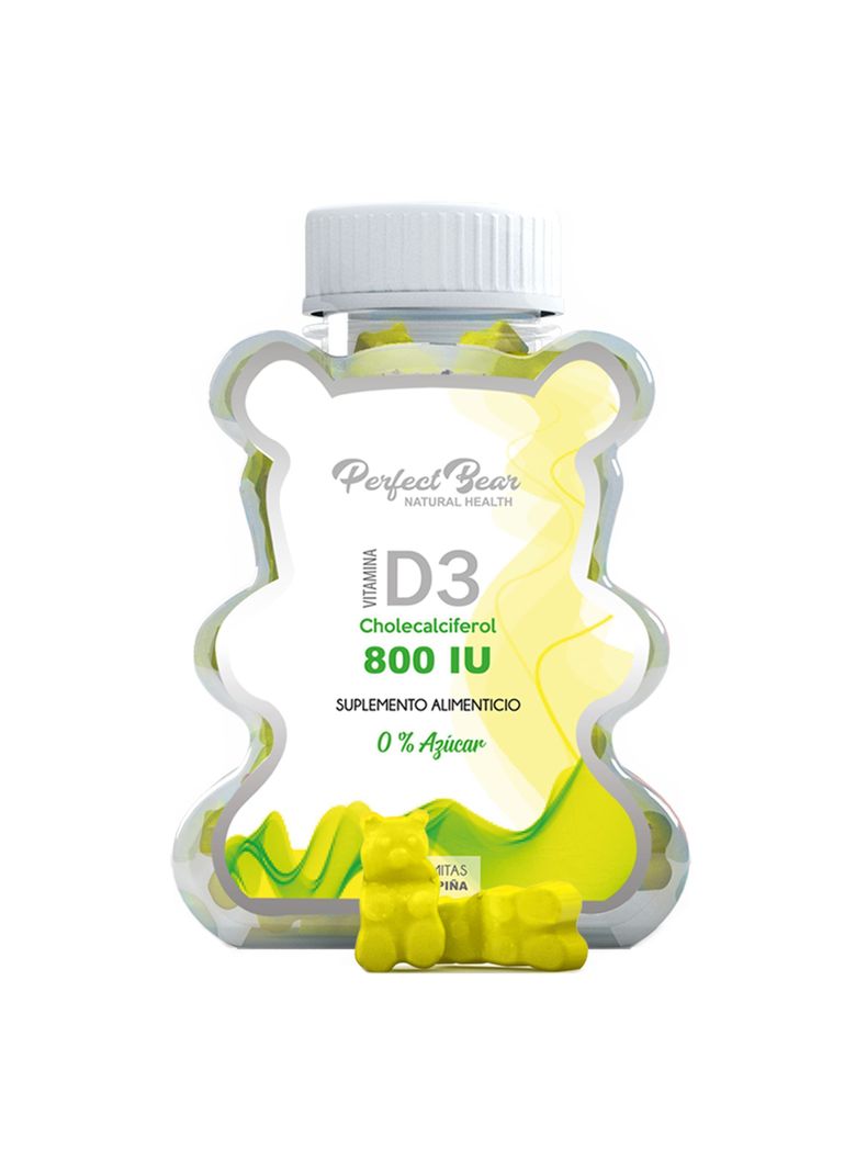 Vitamina D 800 iu, (60 Gomitas) Perfect Bear 1 Mes-0