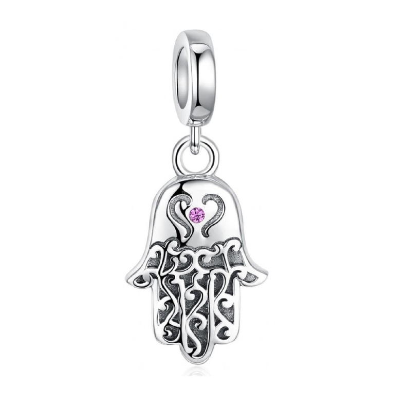 Charm Mano de Fátima en Plata Fina 925 SILVER HEART-0