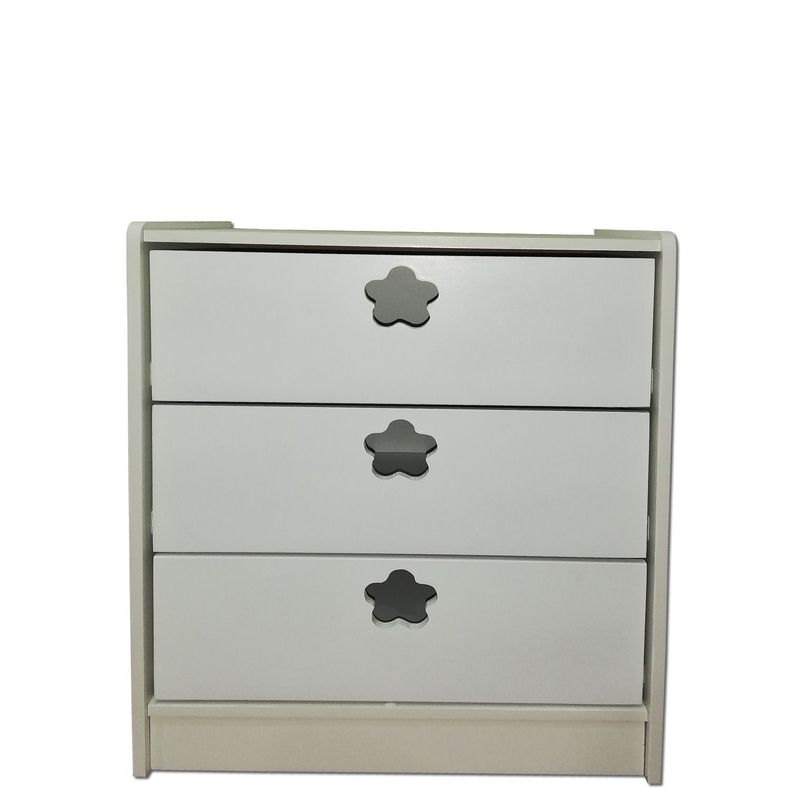 Cajonera 3 Blanco Flor-0