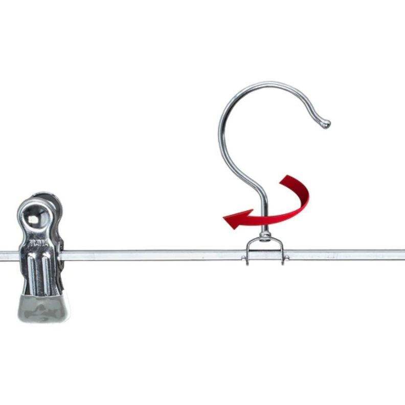 Set de 10 Colgadores Clip Para Pantalón y/o Falda, K40/D Silver-2